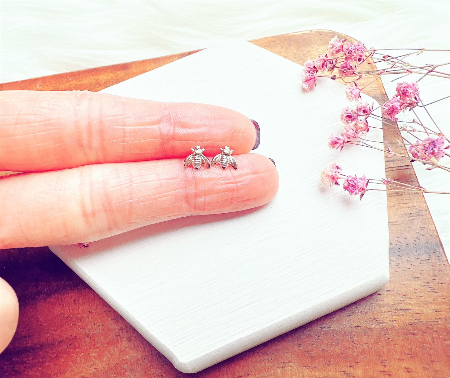 Mini Bee Stud Earrings