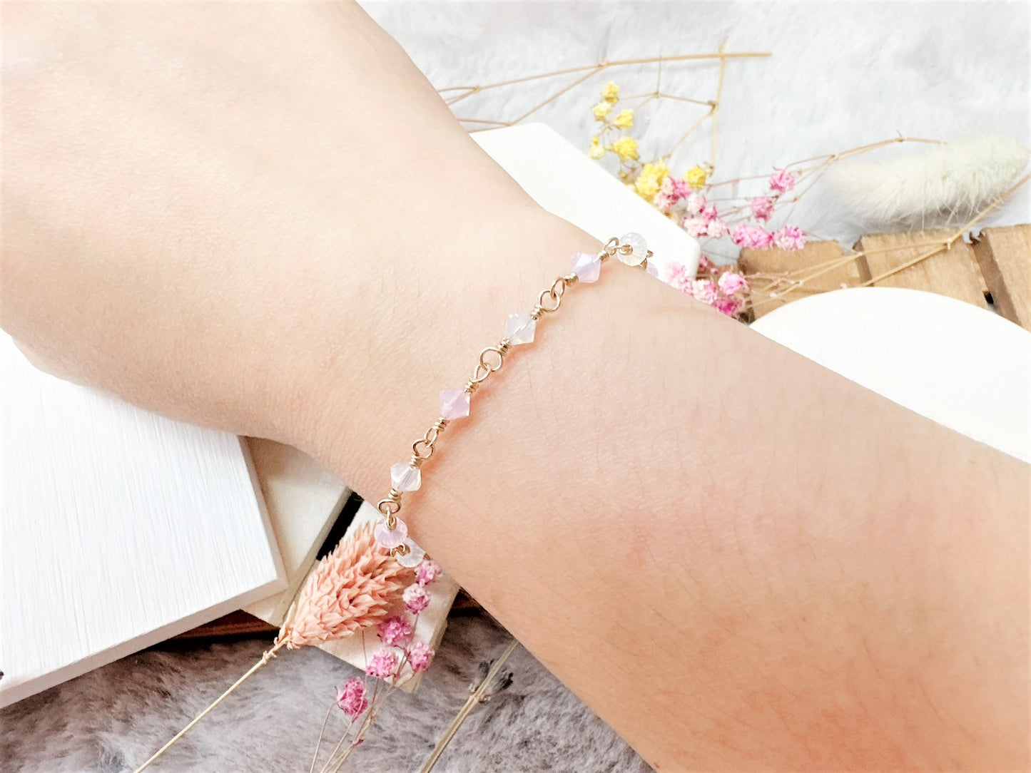 Delicate Bicone Crystal Bracelet