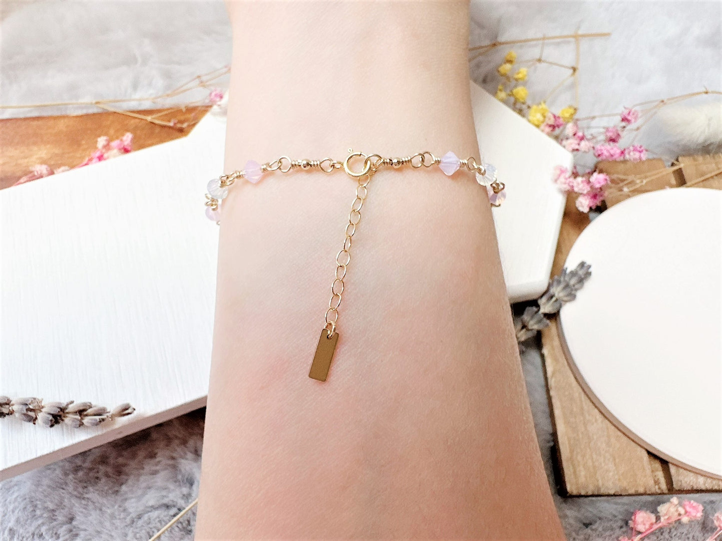 Delicate Bicone Crystal Bracelet