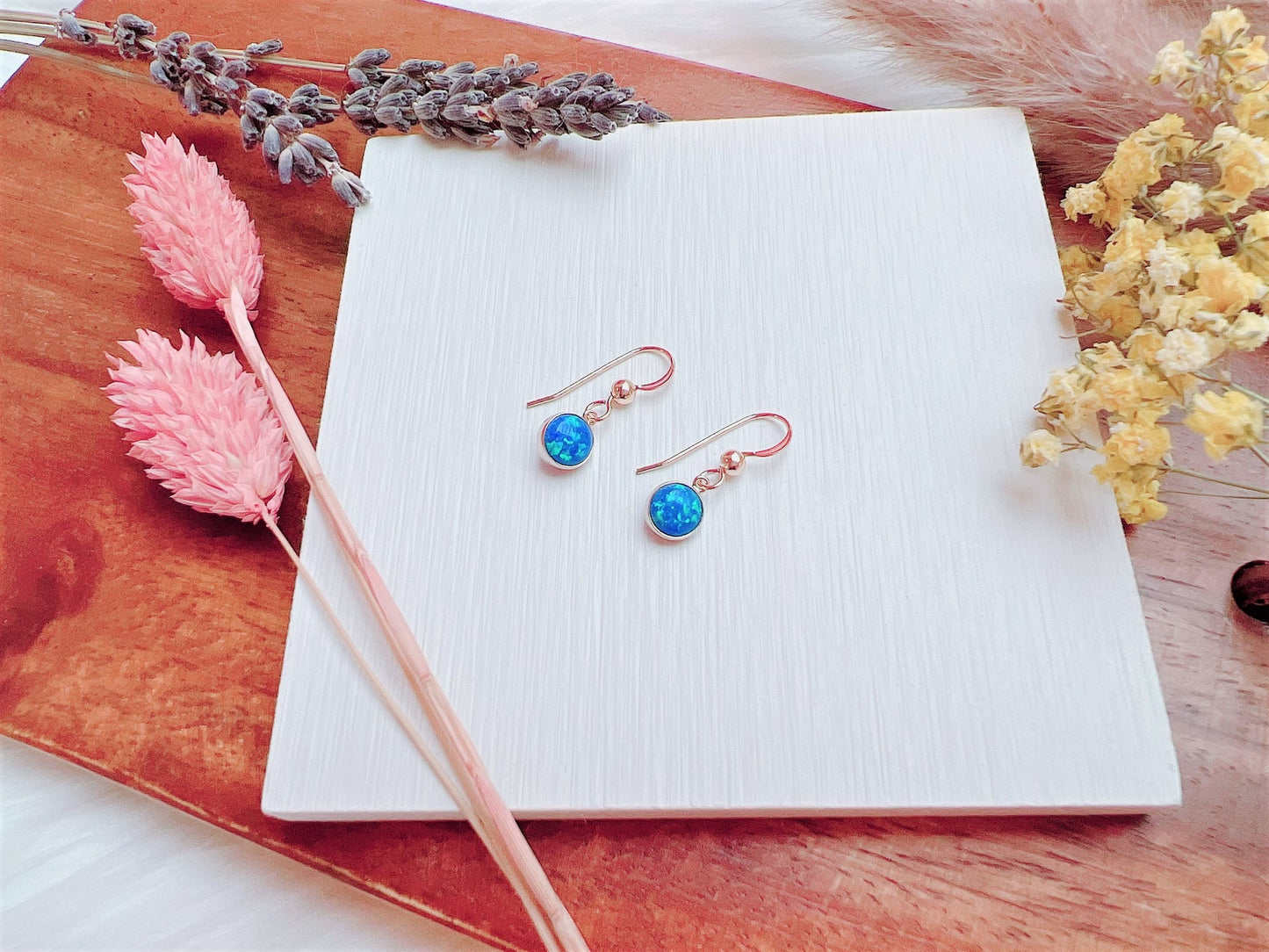 Blue Ocean Bello Opal Earrings