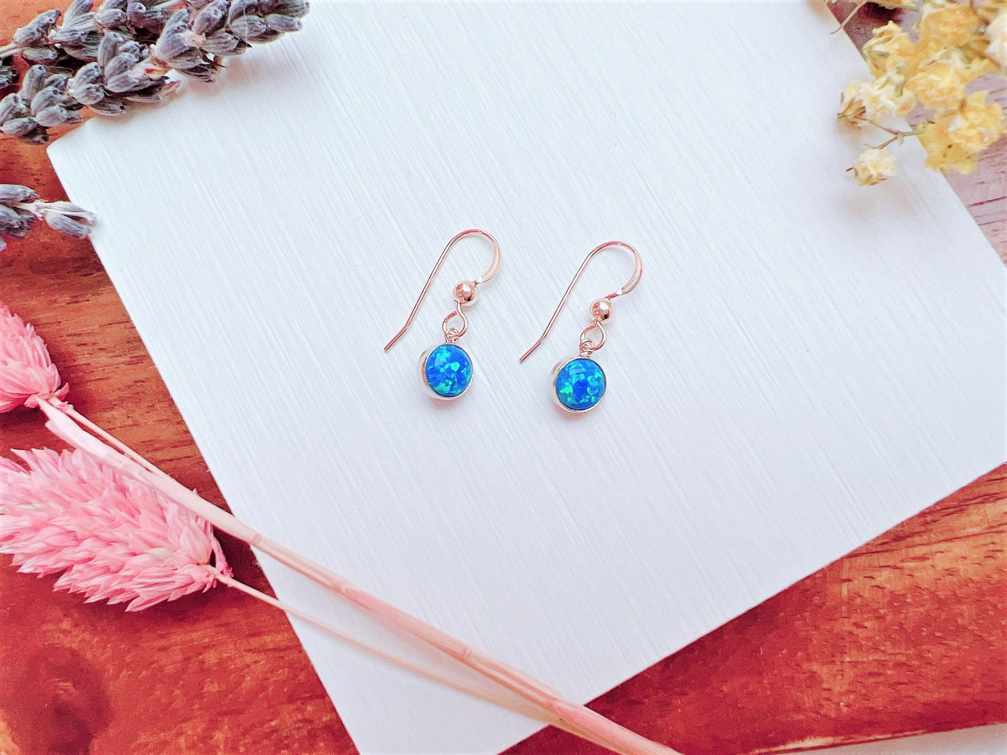 Blue Ocean Bello Opal Earrings