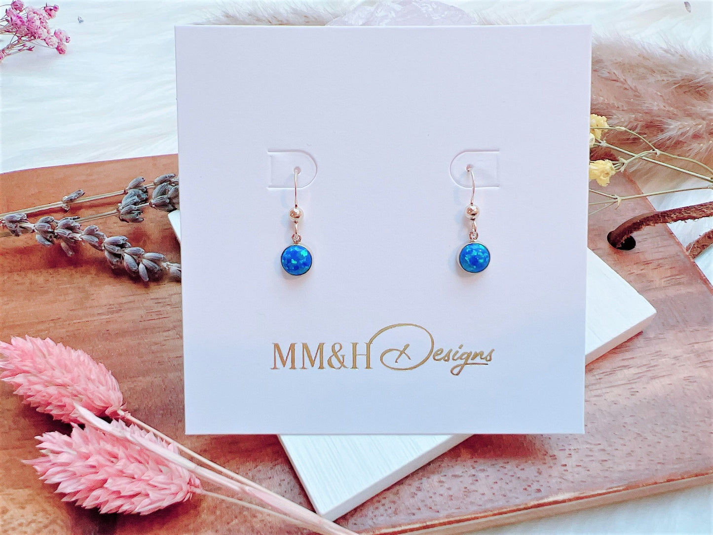 Blue Ocean Bello Opal Earrings