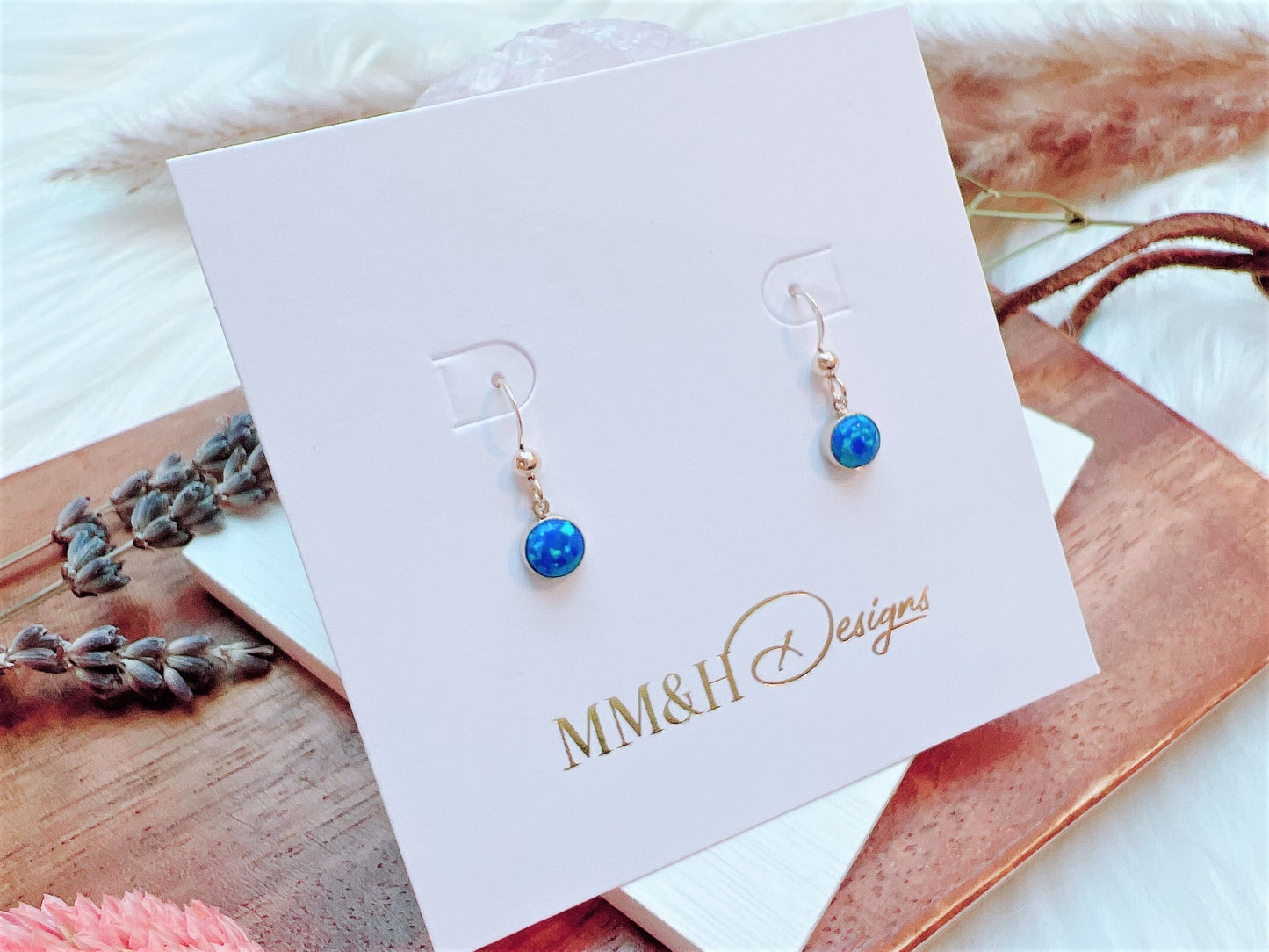Blue Ocean Bello Opal Earrings