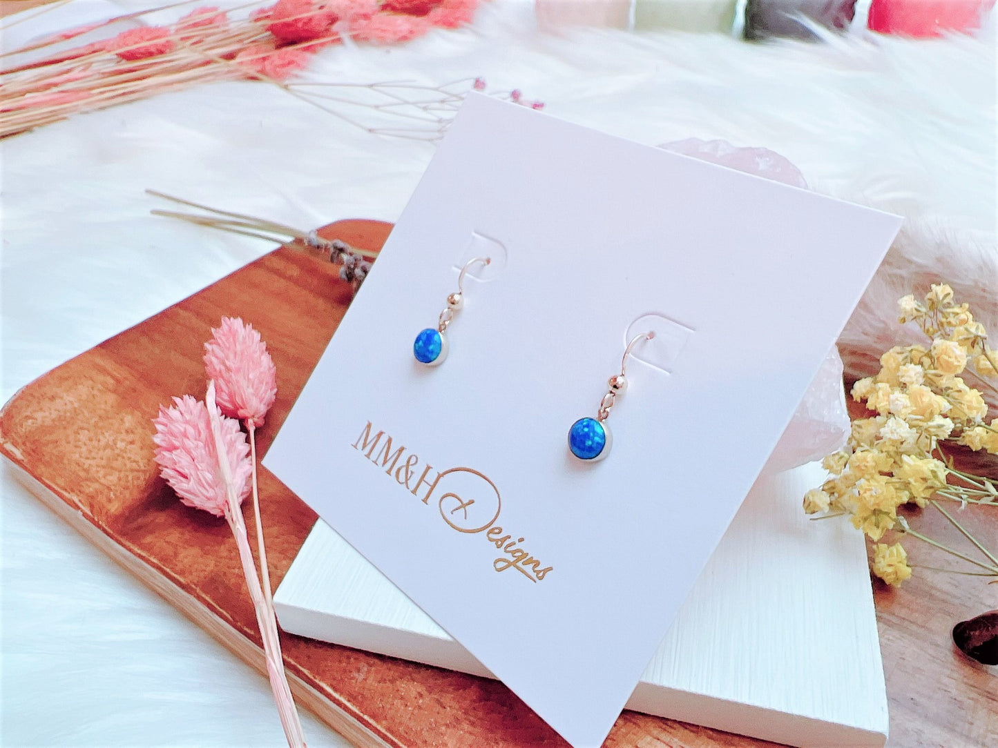 Blue Ocean Bello Opal Earrings