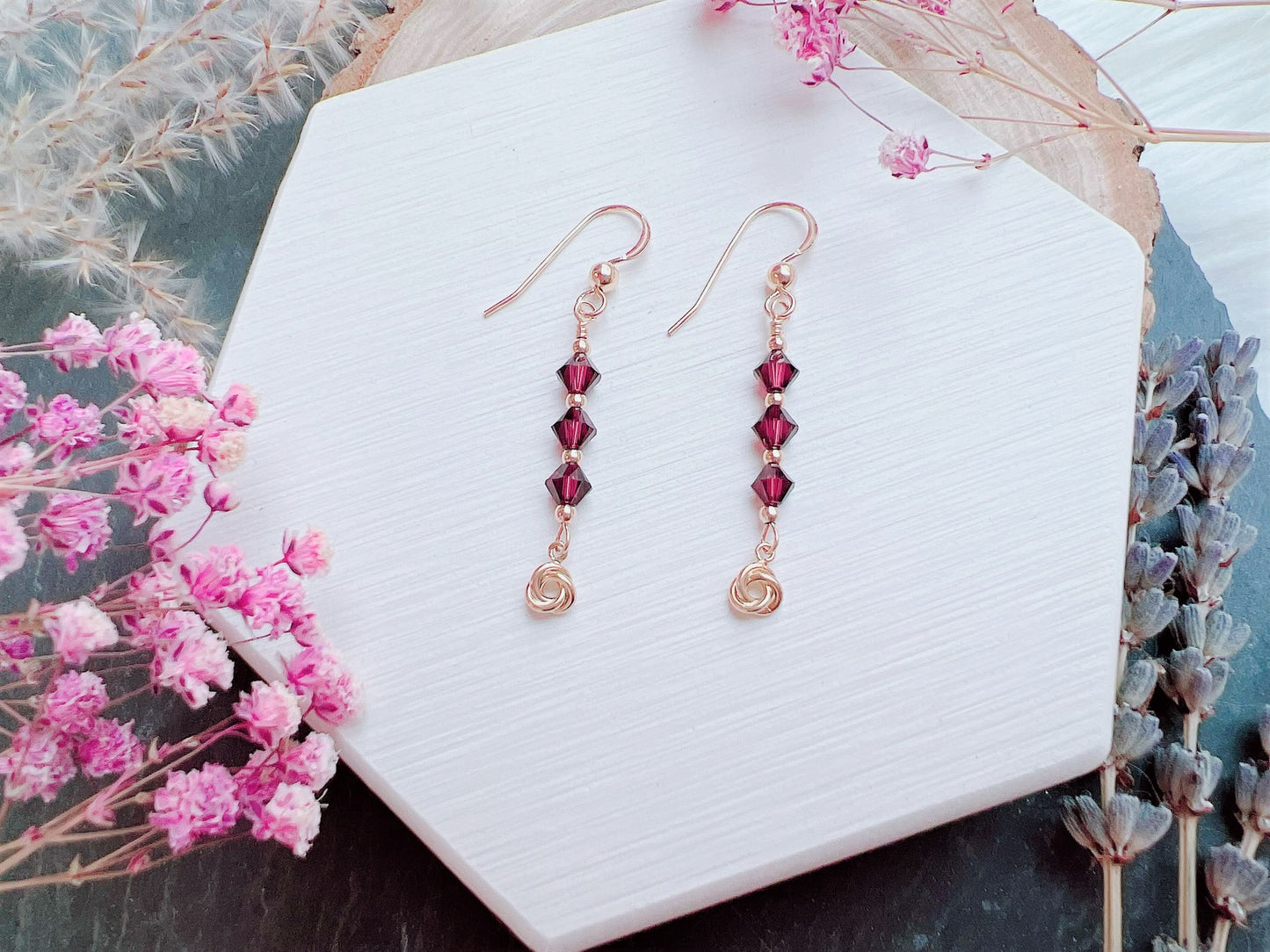 Eternity Love Knot Charm Earrings