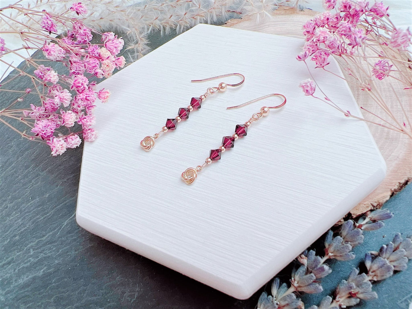 Eternity Love Knot Charm Earrings