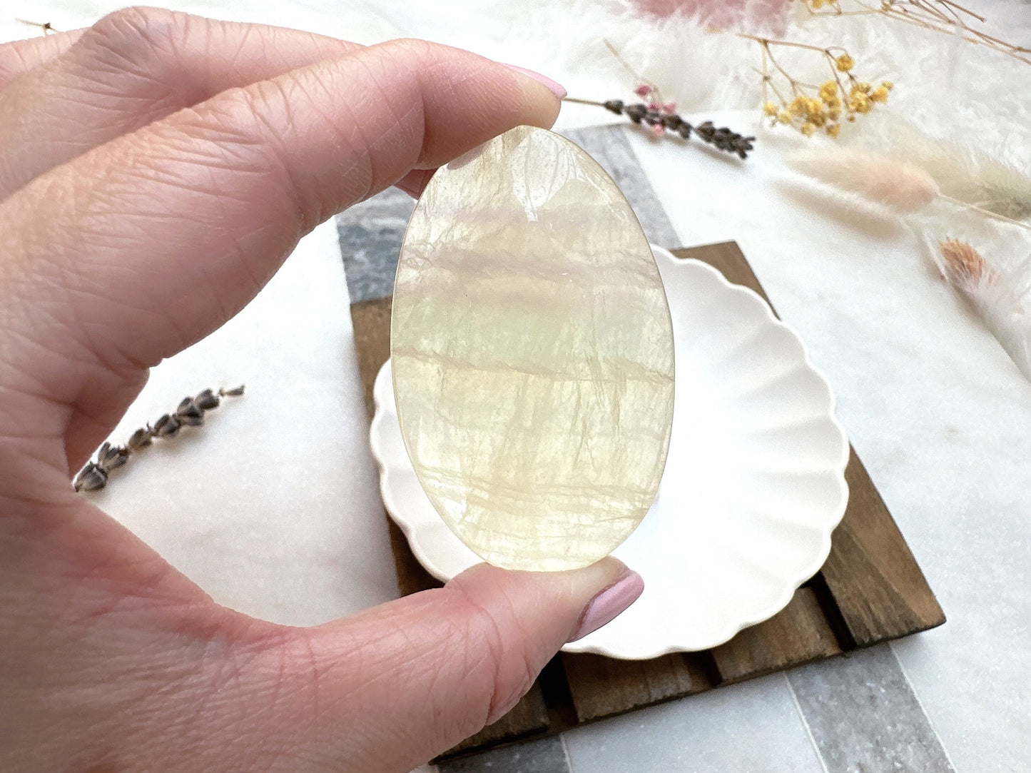 Candy Fluorite Palm Stone