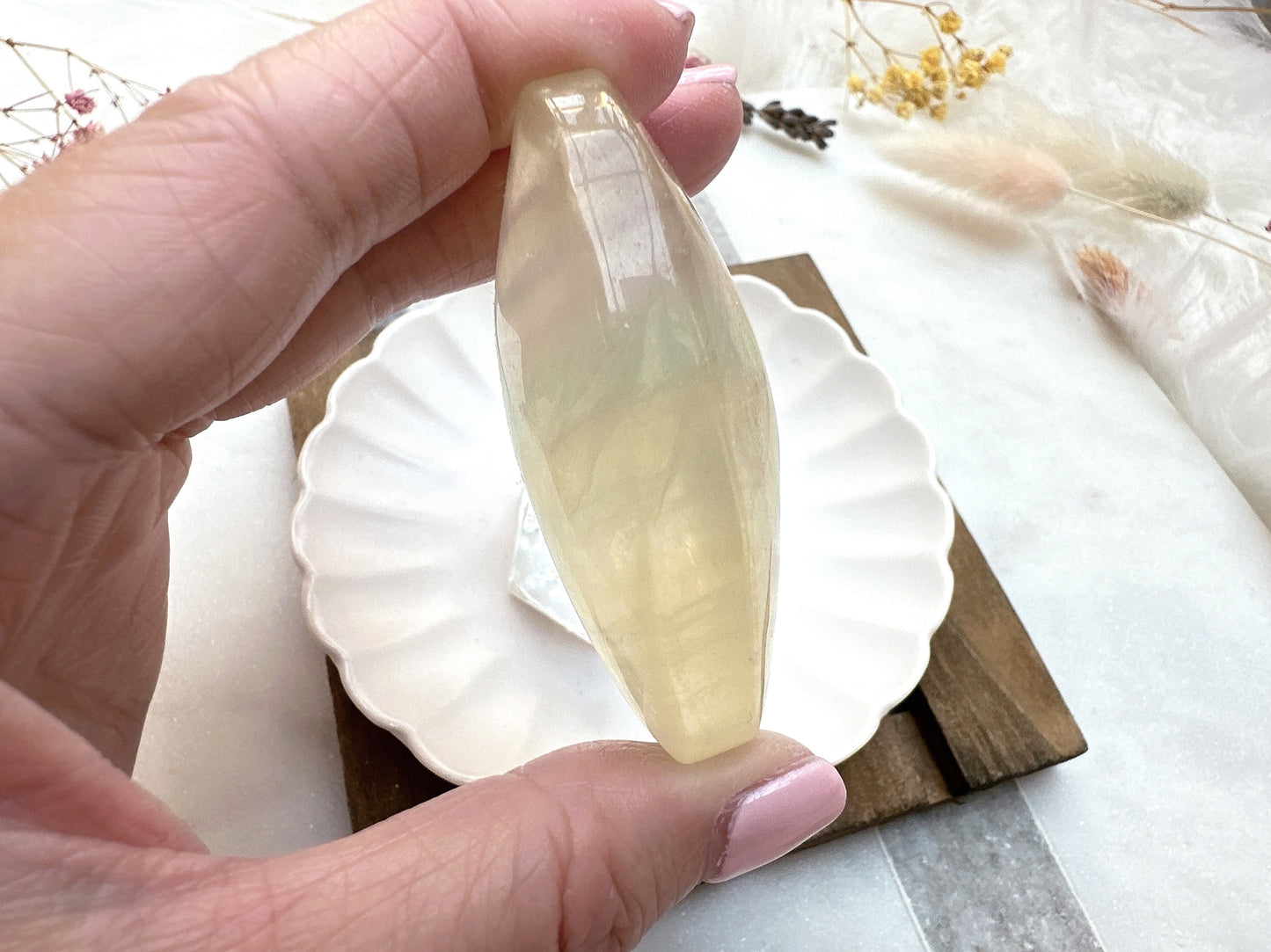 Candy Fluorite Palm Stone