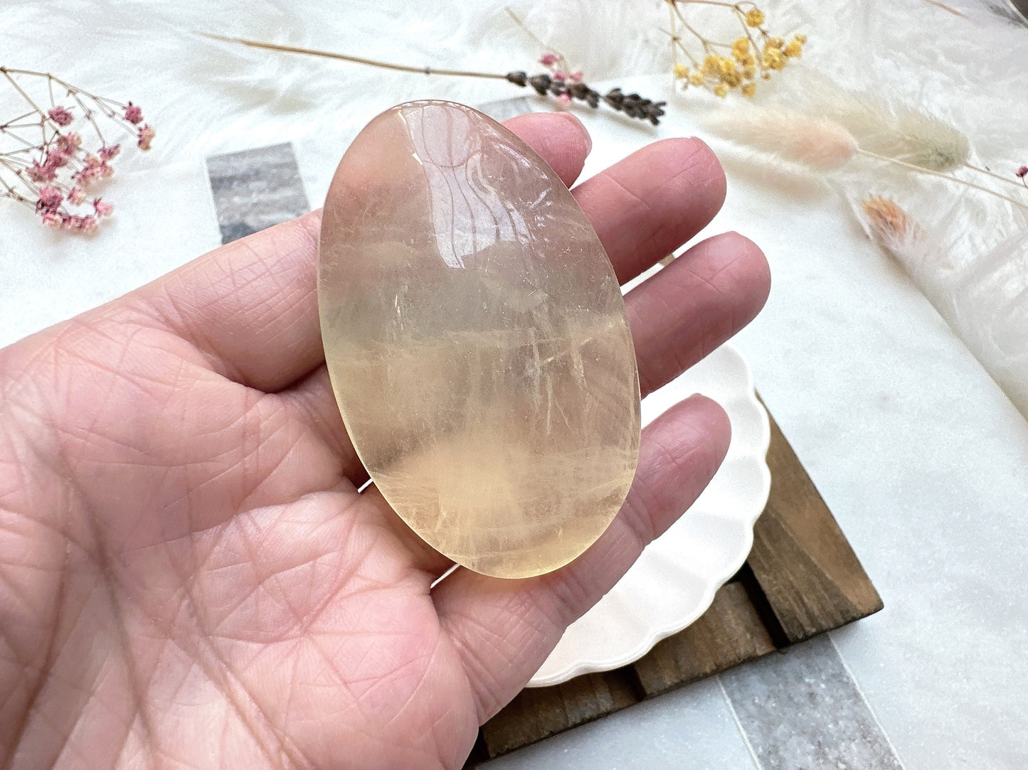 Candy Fluorite Palm Stone