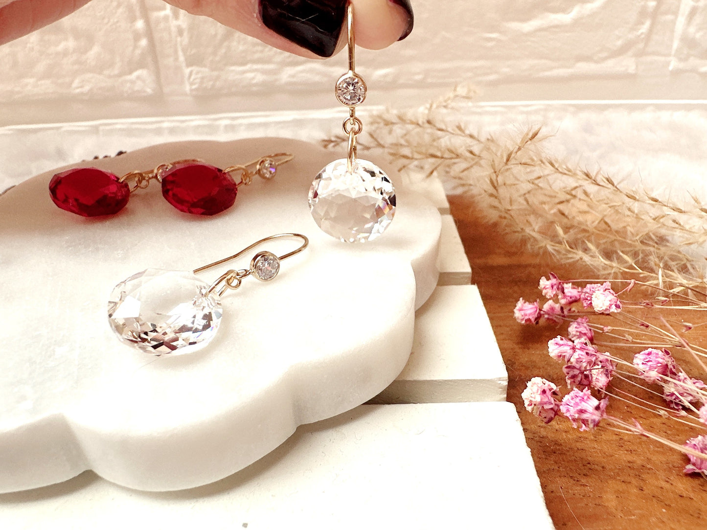 Classic Cut Crystal Earrings