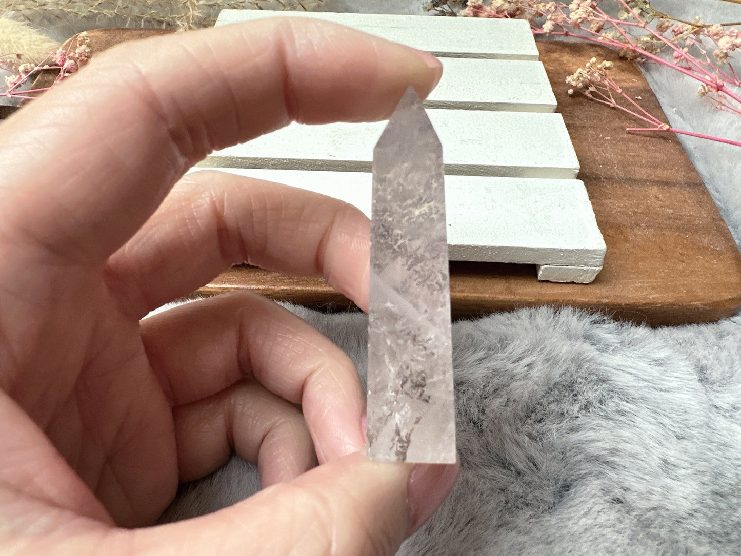 Mini Dendritic Quartz Tower Obelisk