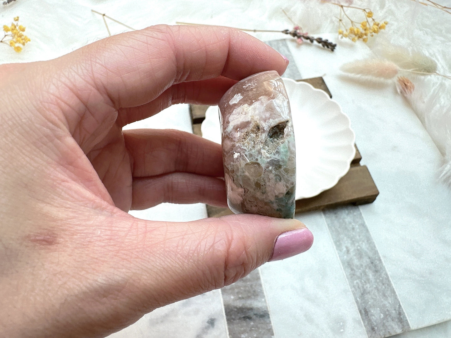 Mini Flower Agate Bowl/Dish