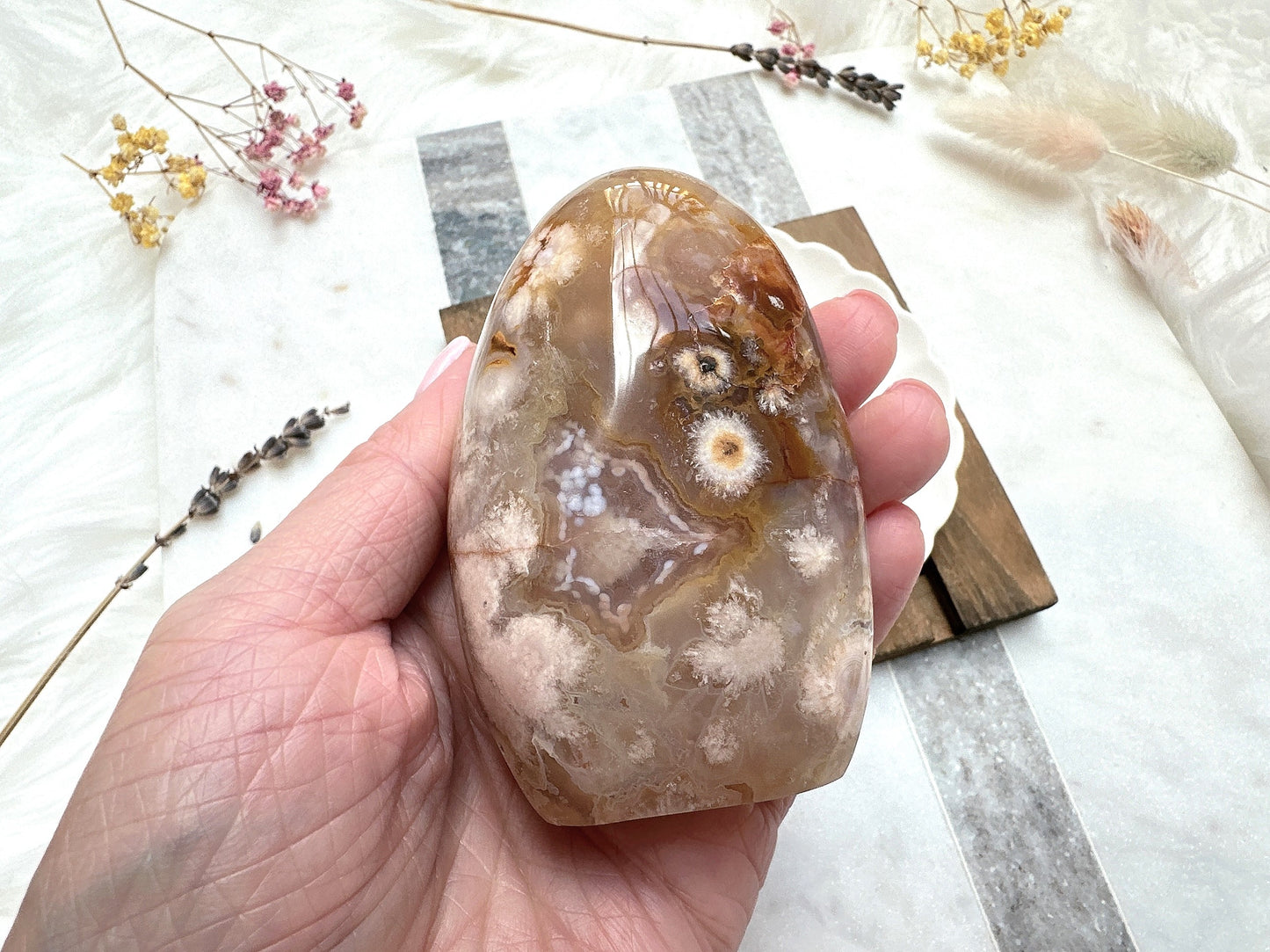 Flower Agate Free Form