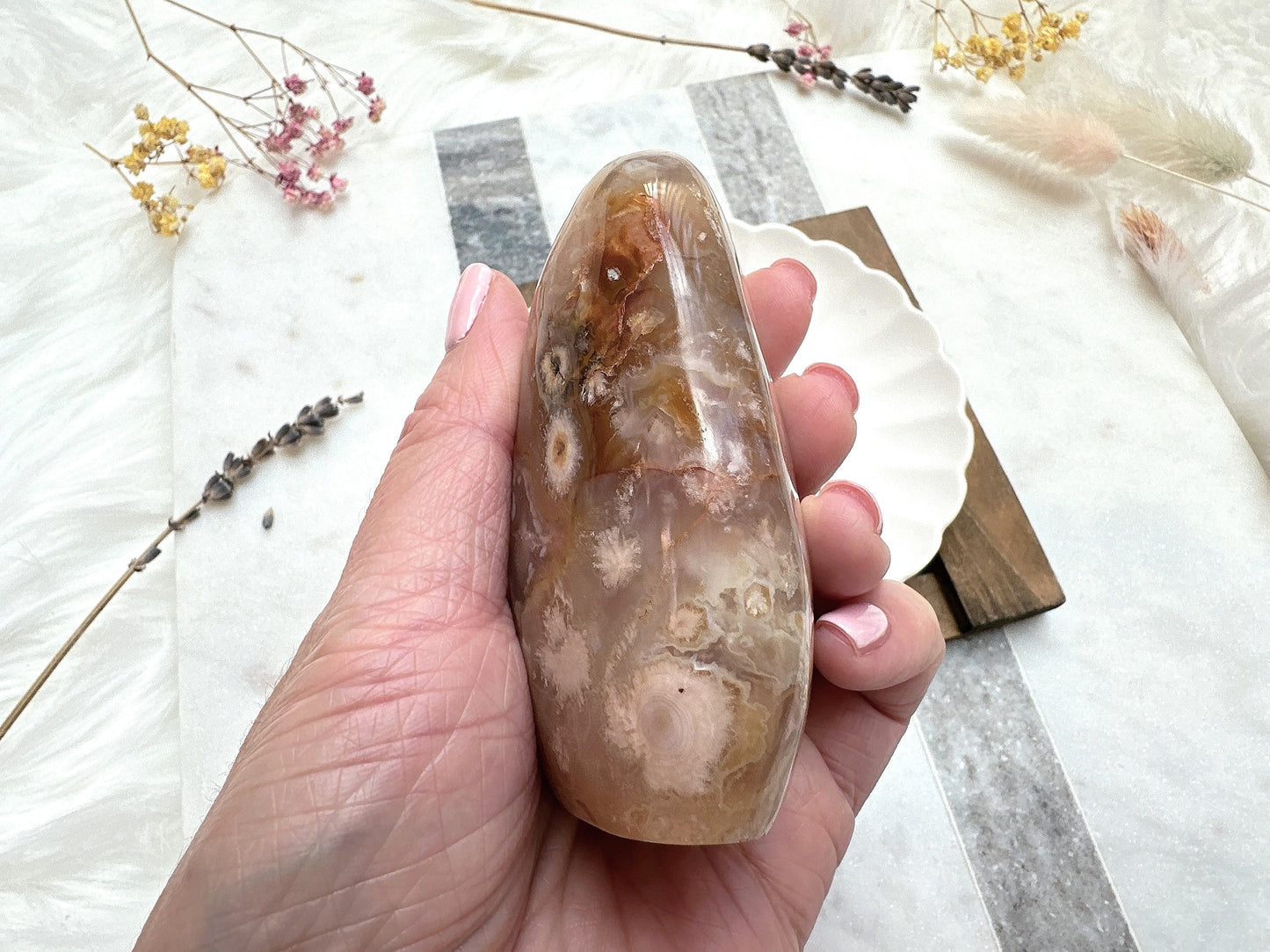 Flower Agate Free Form