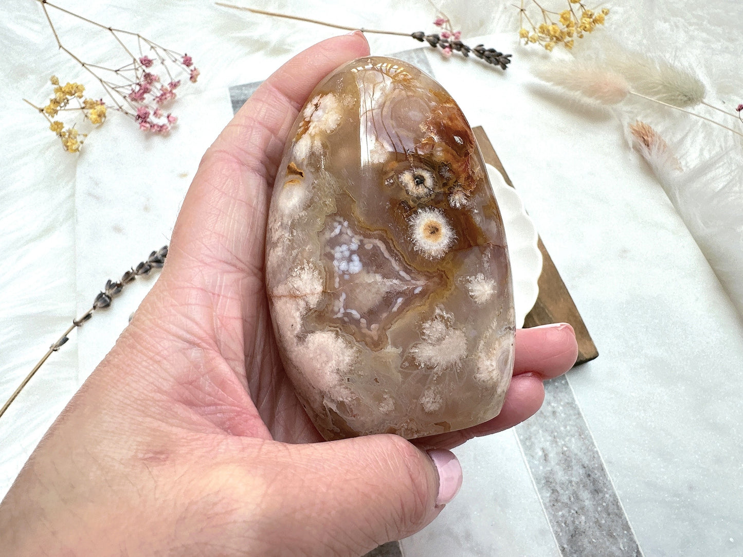 Flower Agate Free Form