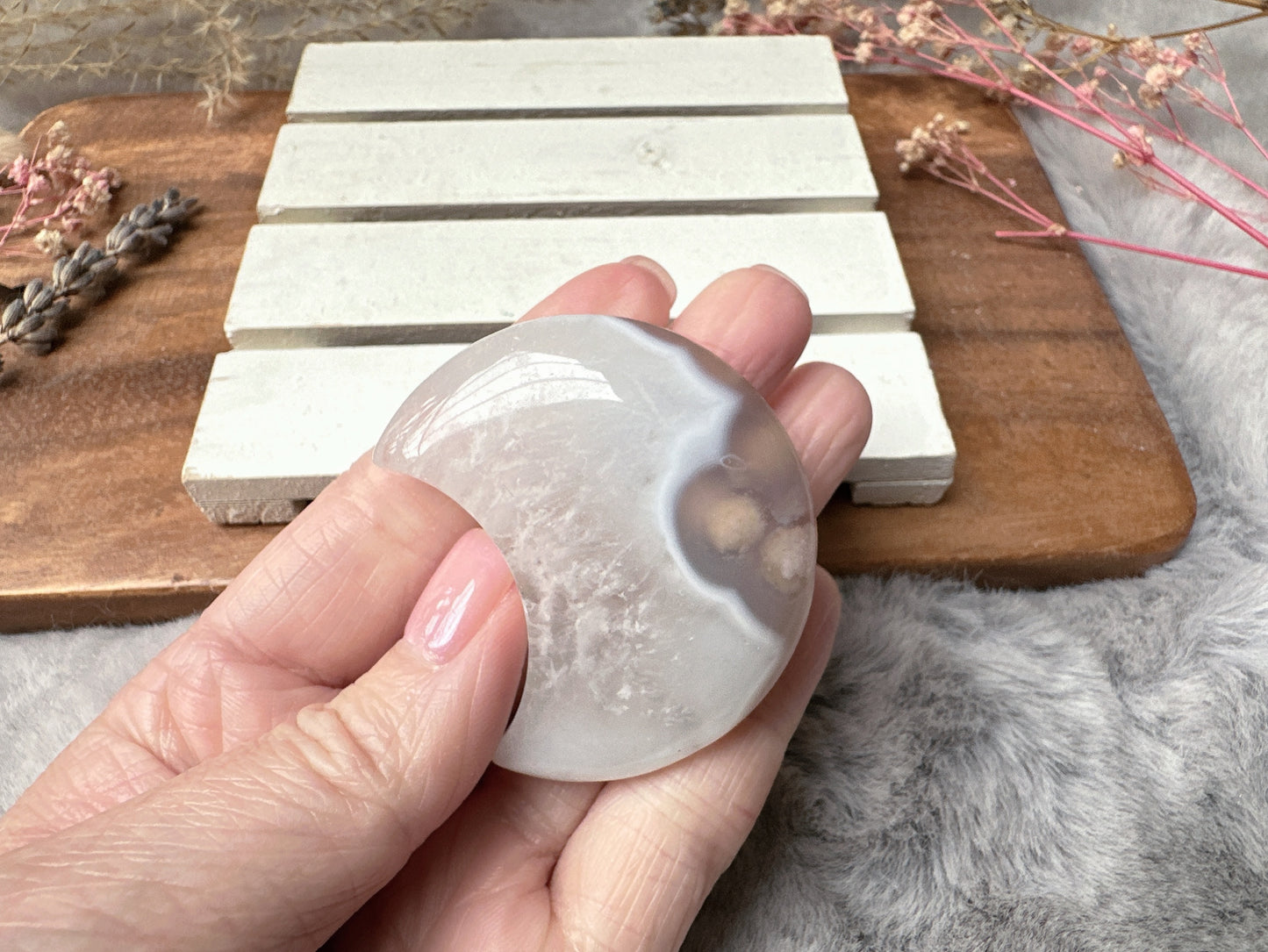 Flower Agate Moon