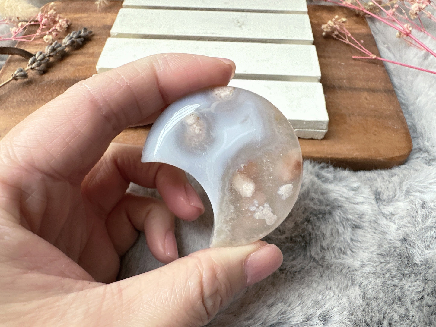 Flower Agate Moon