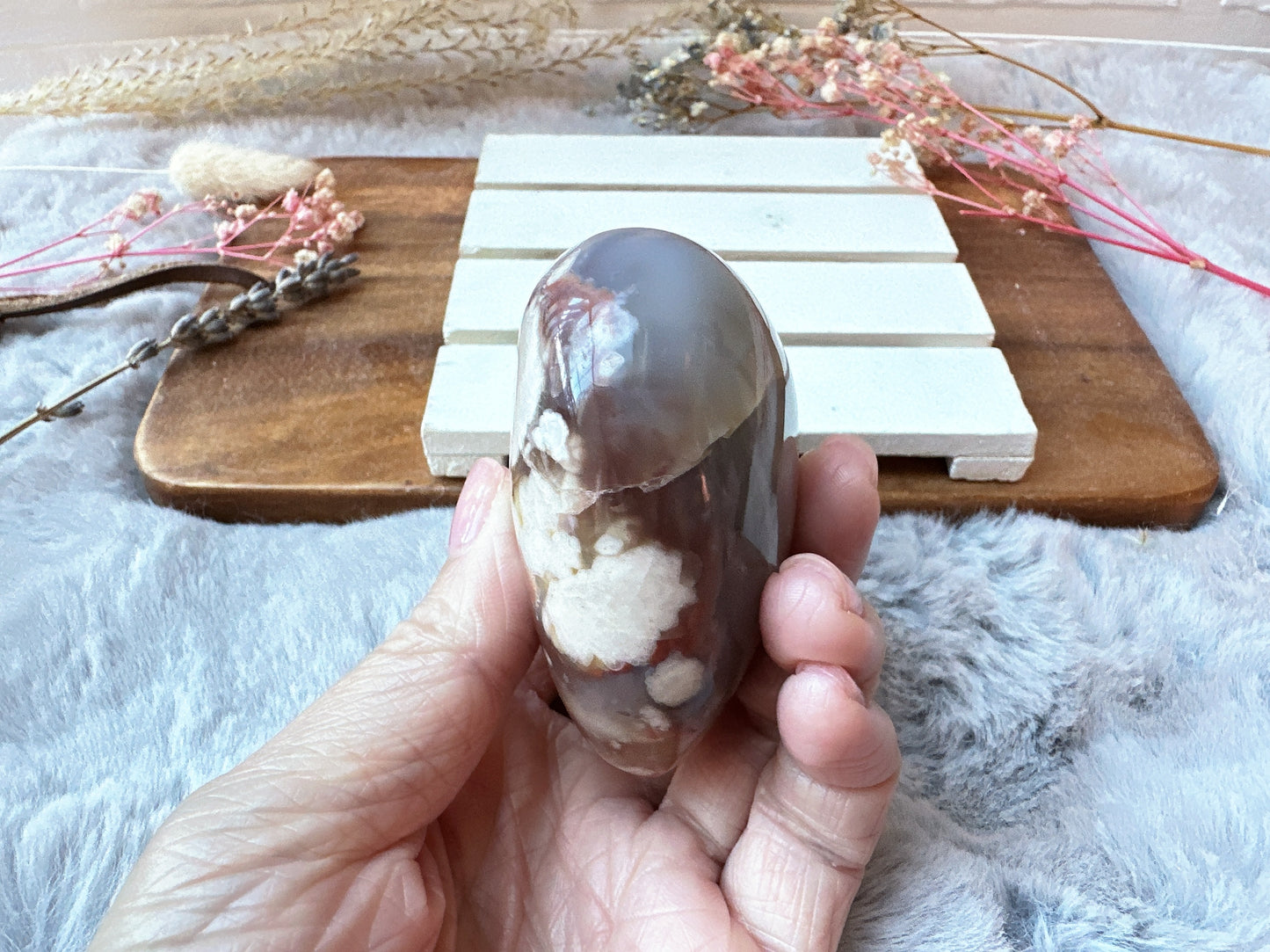 Flower Agate Heart