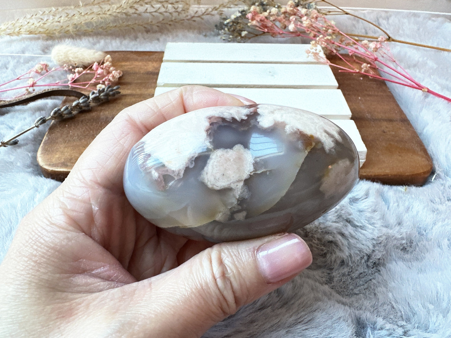 Flower Agate Heart