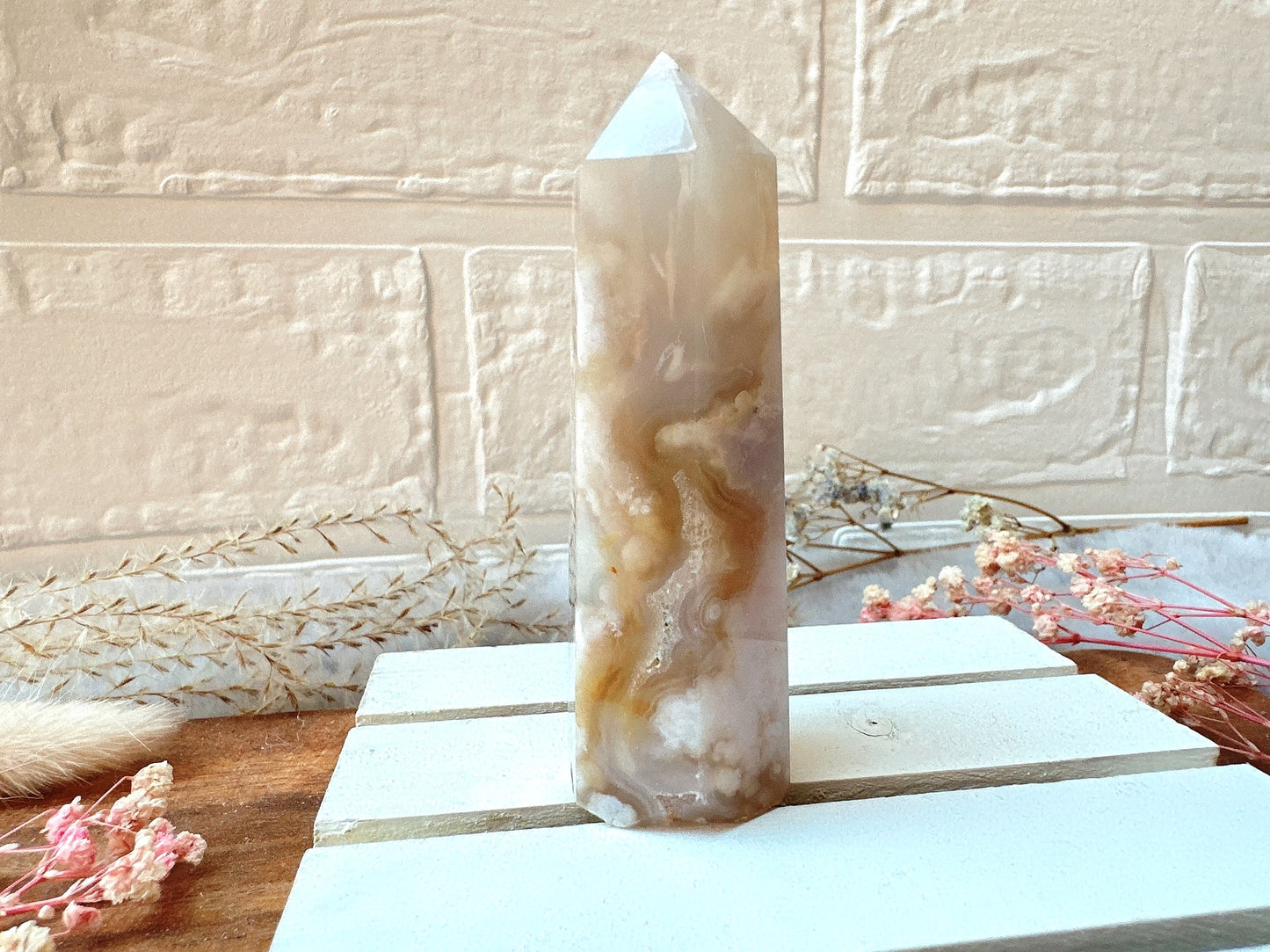 Small Flower Agate Tower