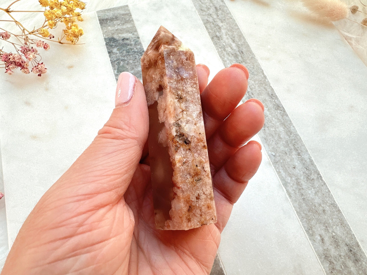 Small Flower Agate Tower