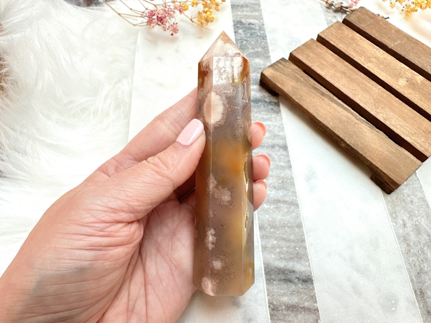 Flower Agate Tower Obelisk