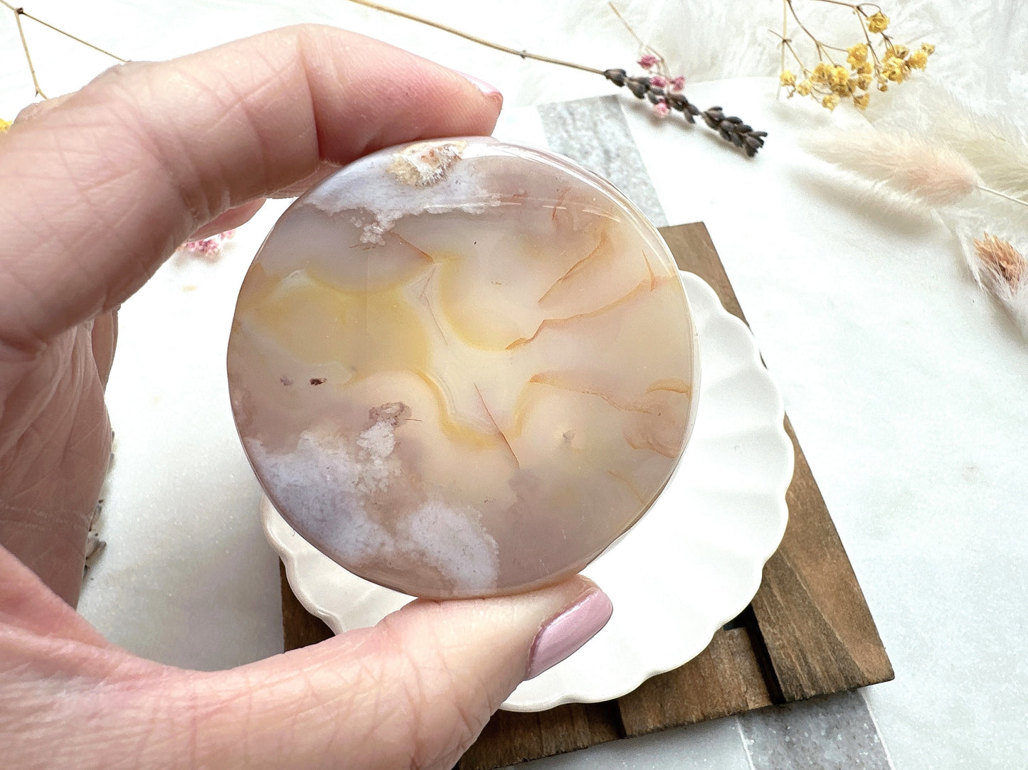 Mini Flower Agate Bowl/Dish