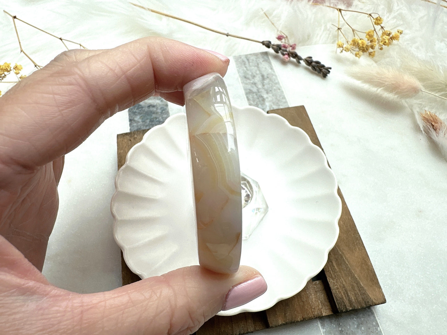 Mini Flower Agate Bowl/Dish