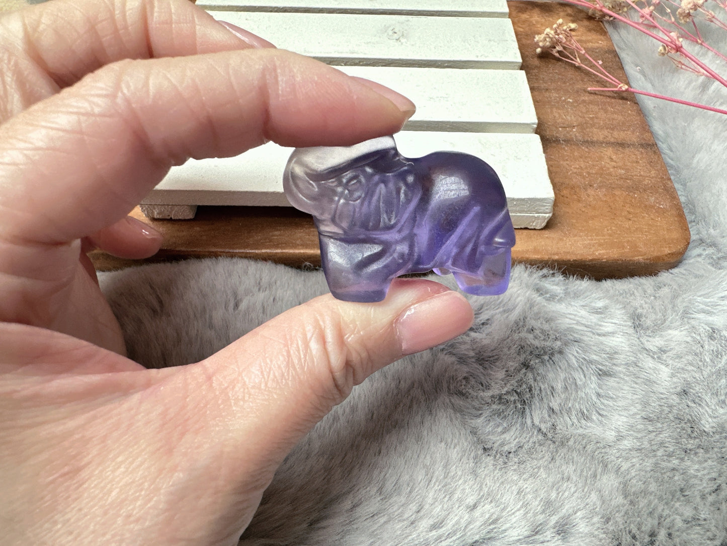 Small Candy Fluorite Elephant