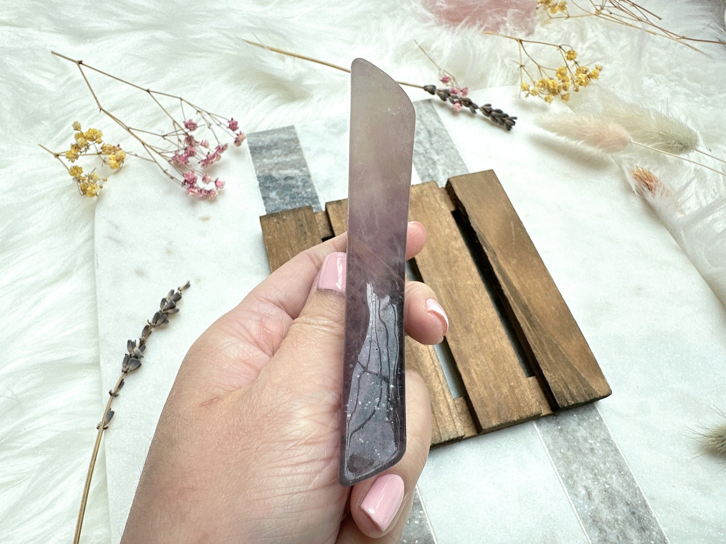 Small Fluorite Moon Bowl with Mini Crystals Bundle Set