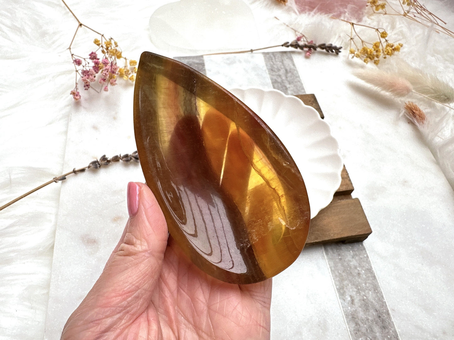 Small Fluorite Water Droplet Bowl