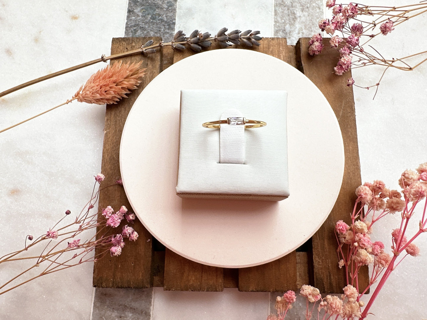 Baguette Cubic Zirconia Ring