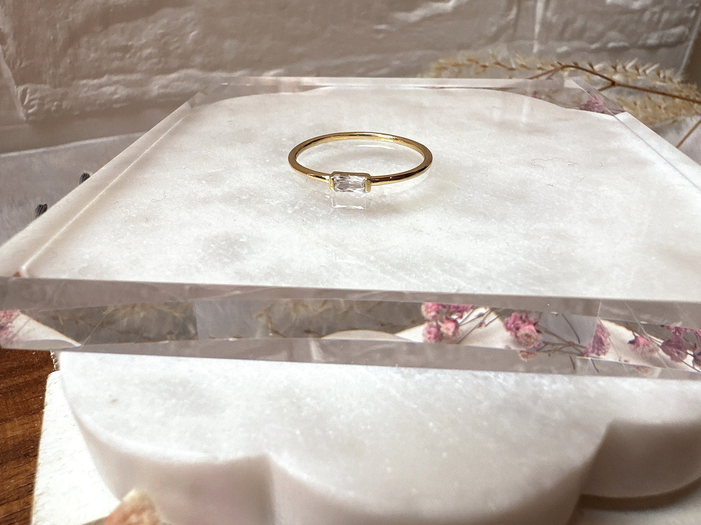 Baguette Cubic Zirconia Ring