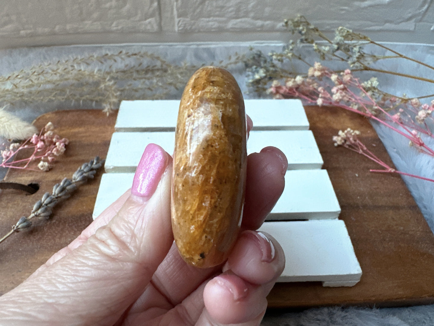 Small Golden Healer Palm Stone