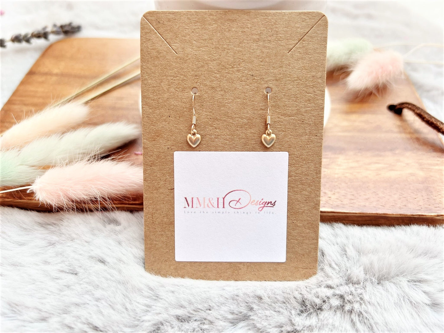 Gold Heart Earrings