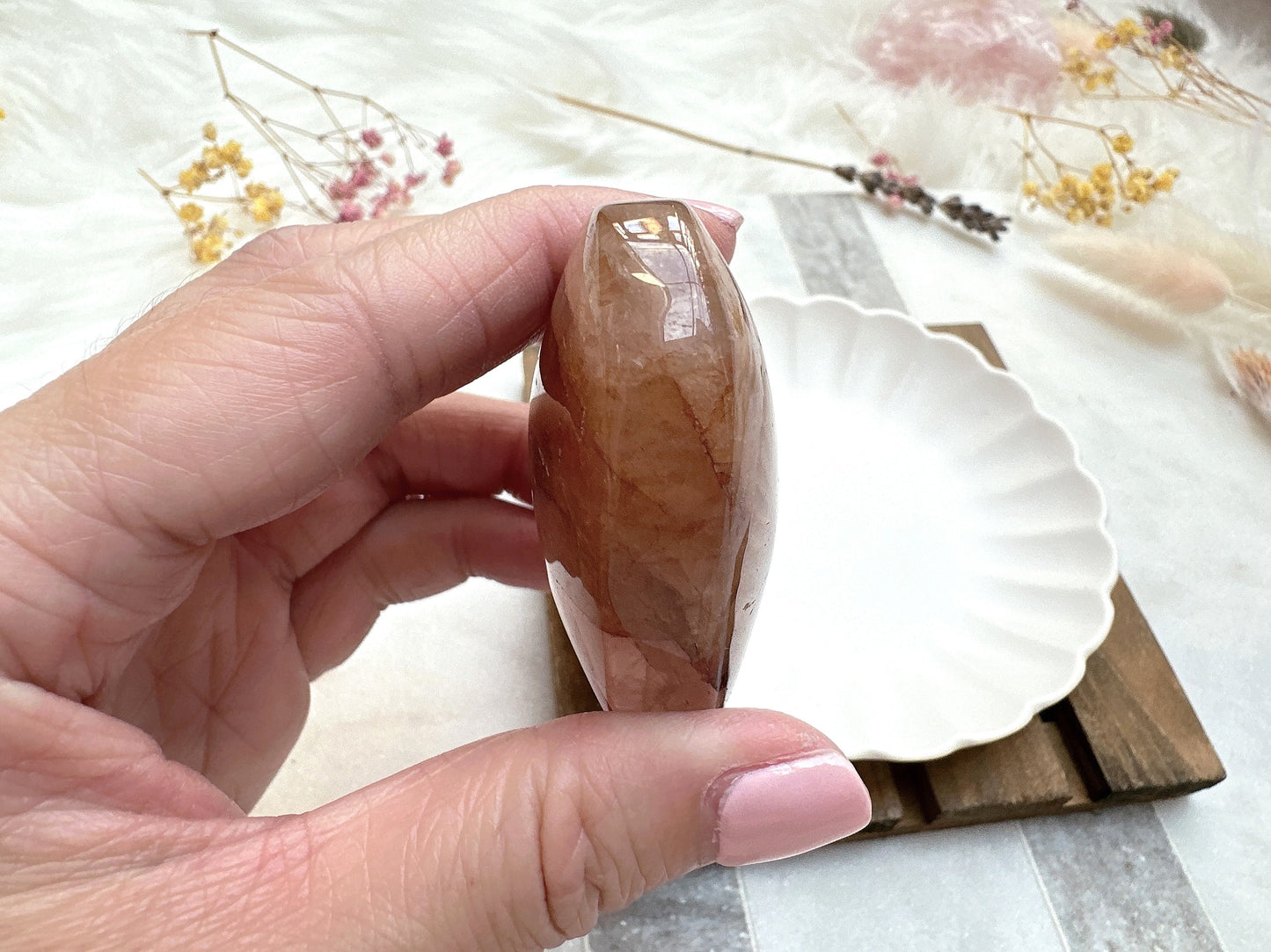 Hematoid Quartz Heart