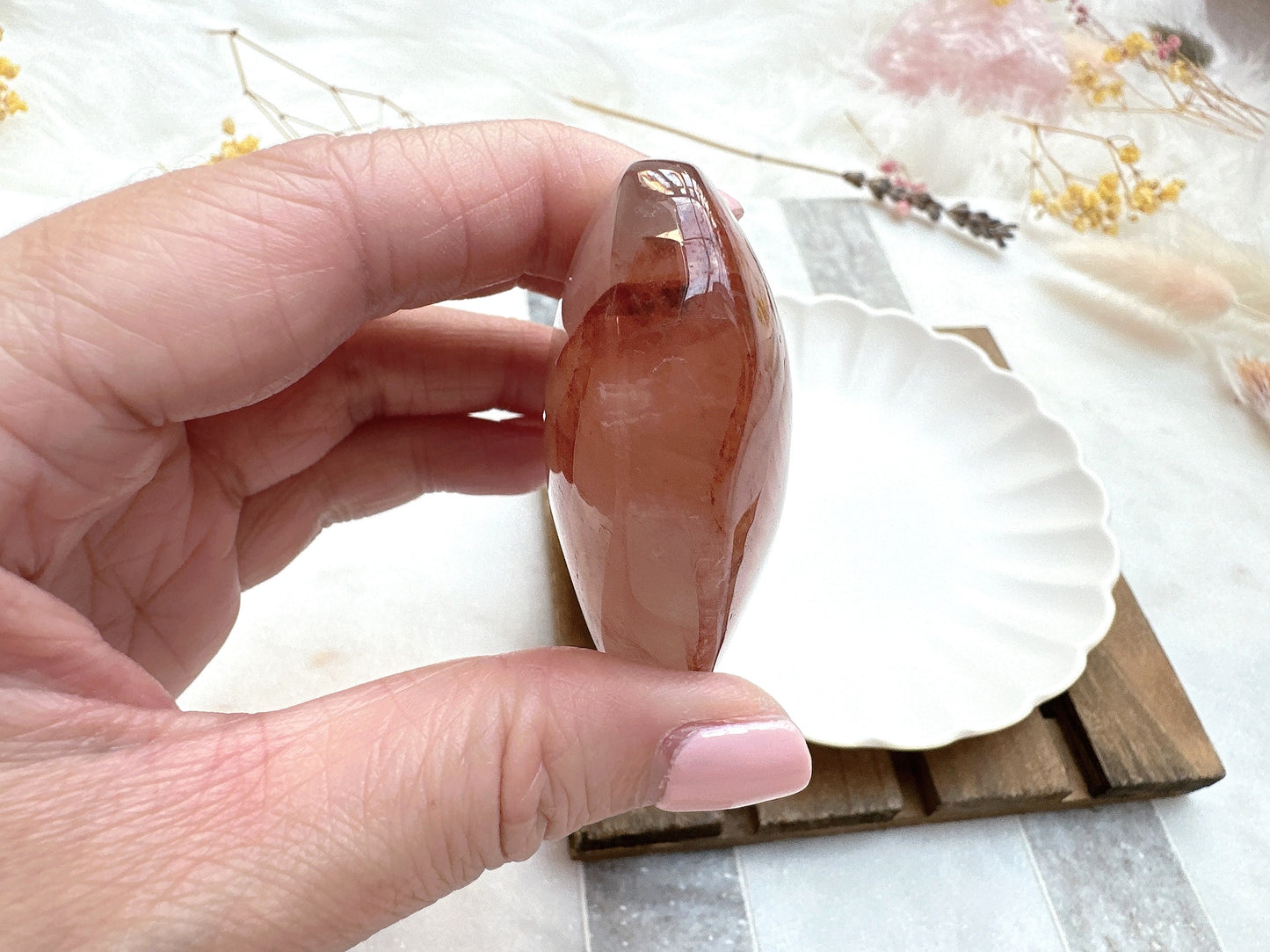 Hematoid Quartz Heart