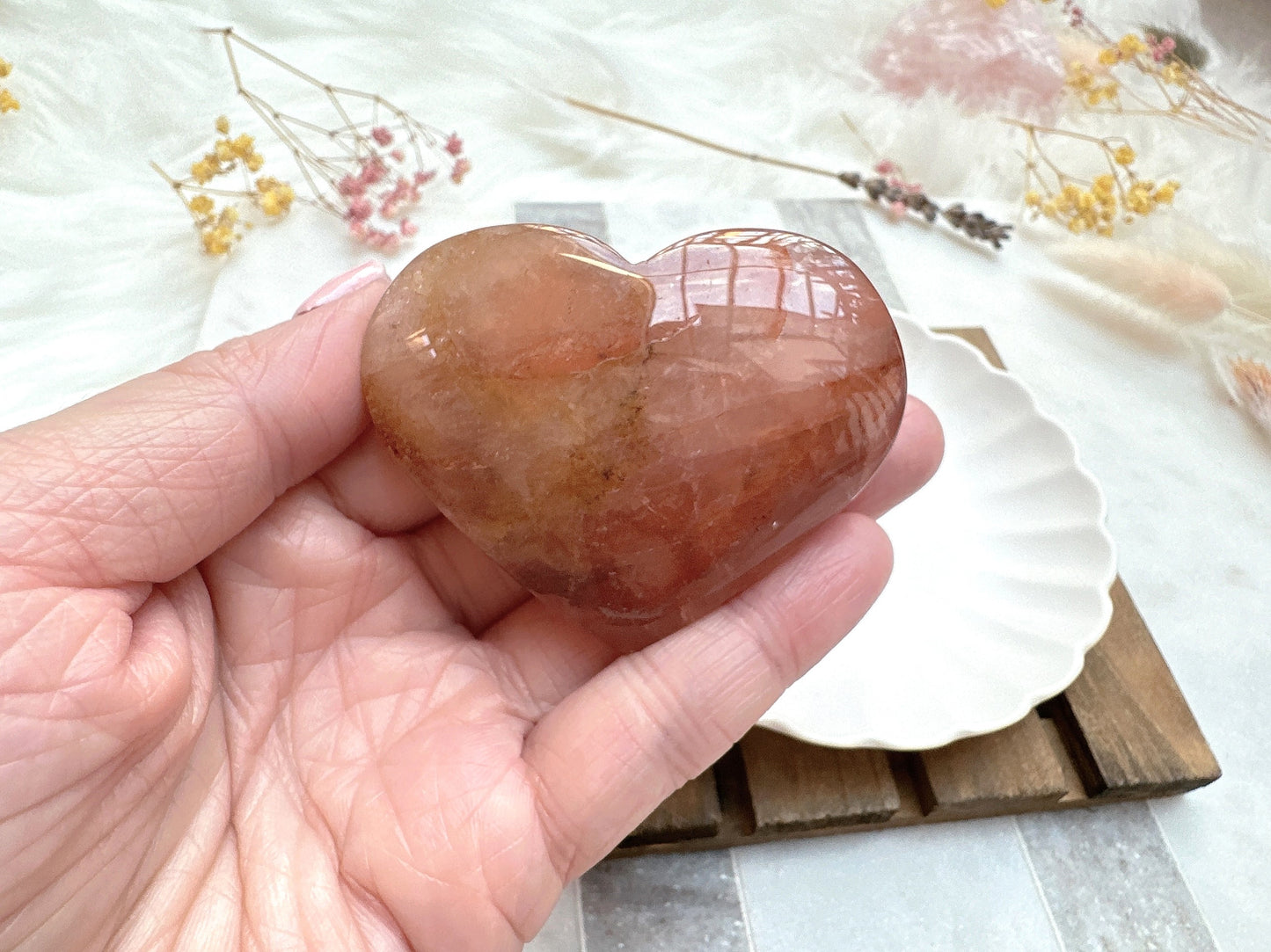 Hematoid Quartz Heart