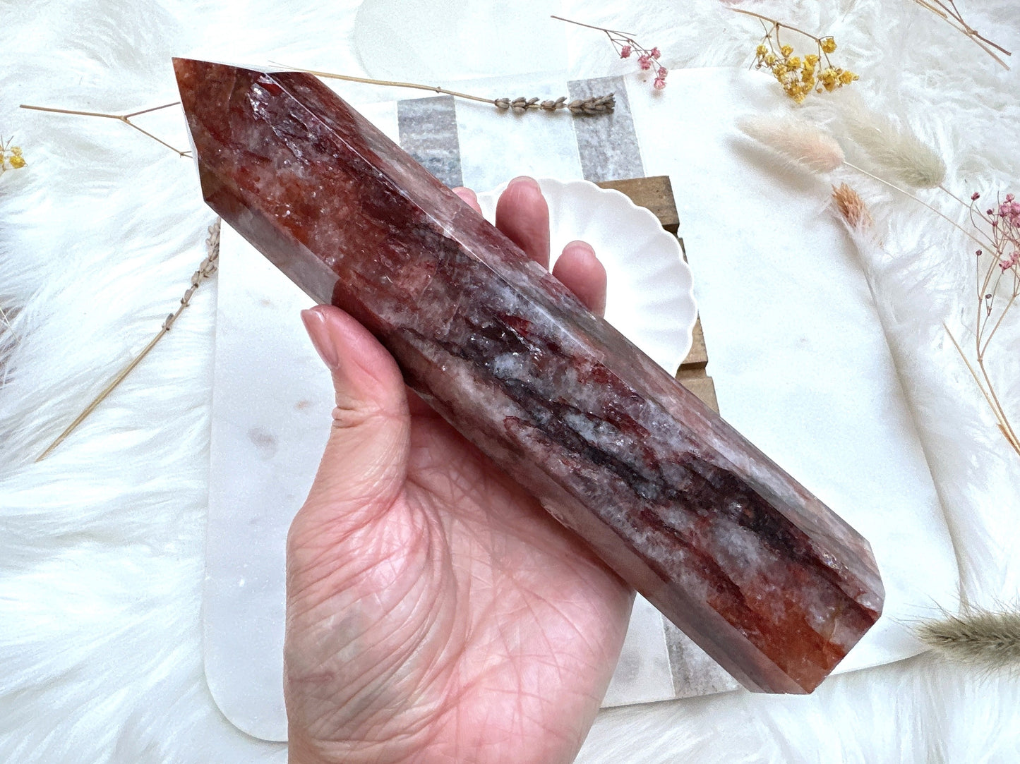 Large Hematoid (Fire) Quartz Tower