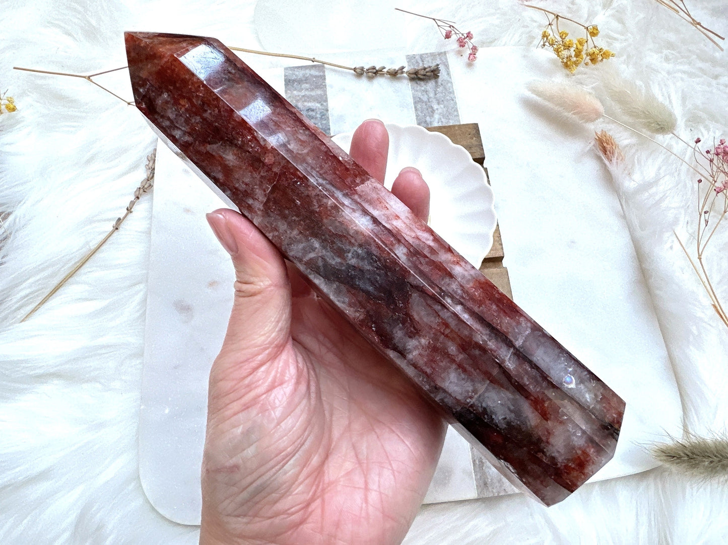 Large Hematoid (Fire) Quartz Tower