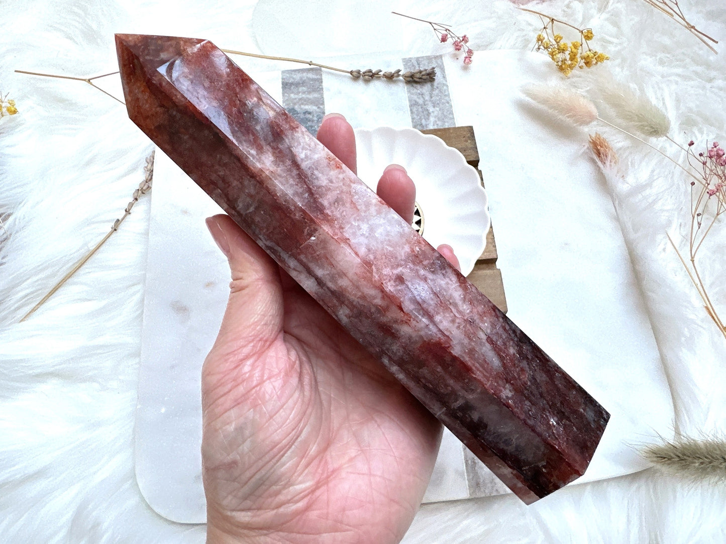 Large Hematoid (Fire) Quartz Tower