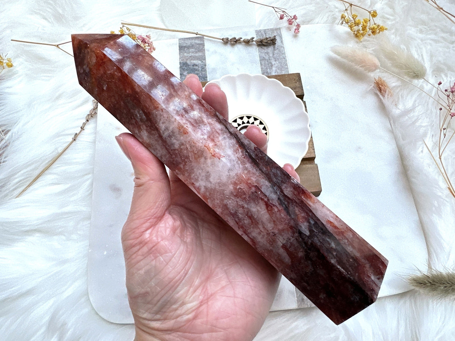 Large Hematoid (Fire) Quartz Tower