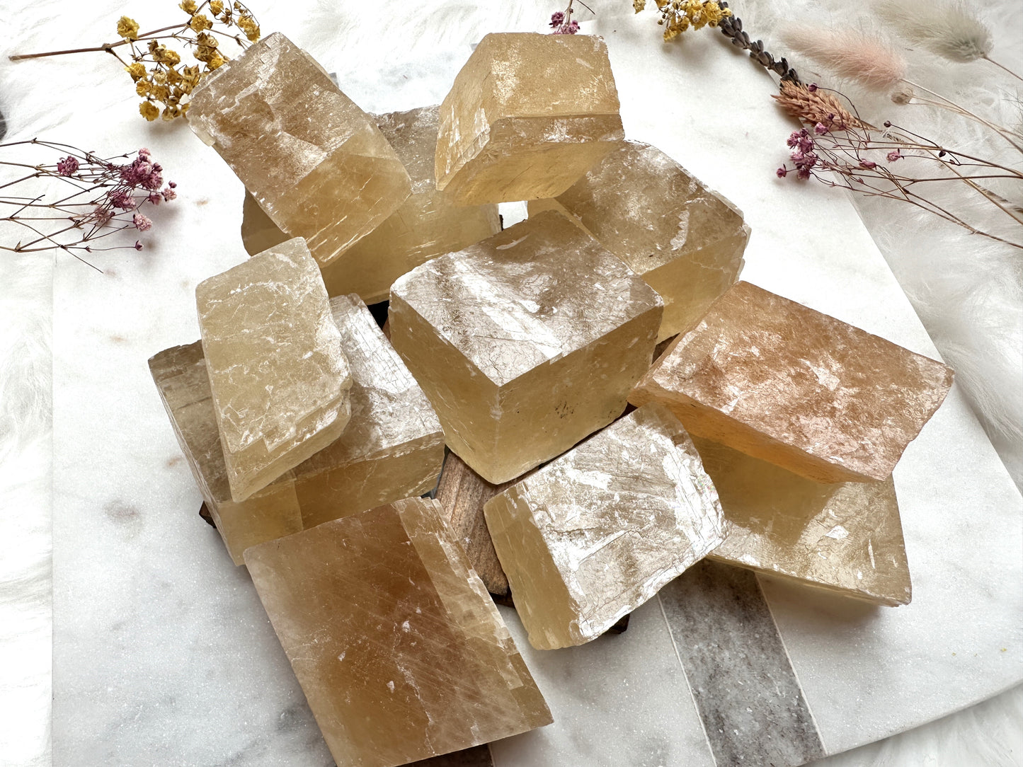 Raw Honey Calcite Chunk