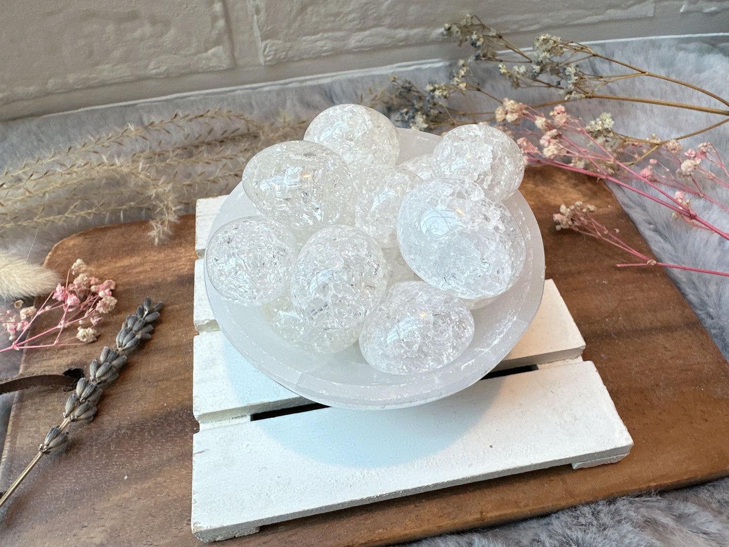 Cracked Clear Quartz Tumble