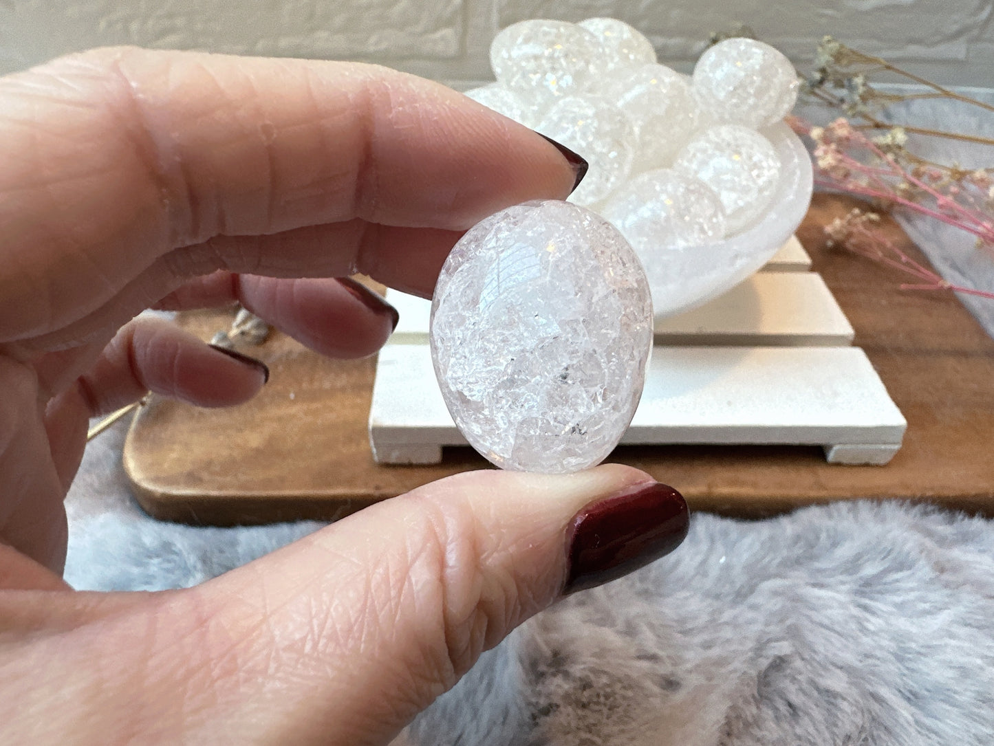 Cracked Clear Quartz Tumble