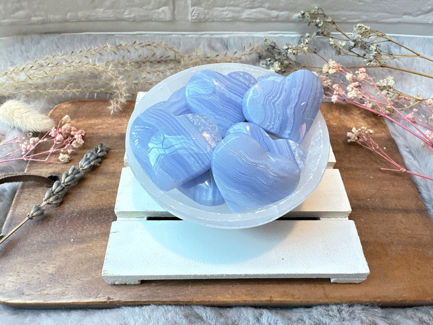 Mini Blue Lace Agate Heart