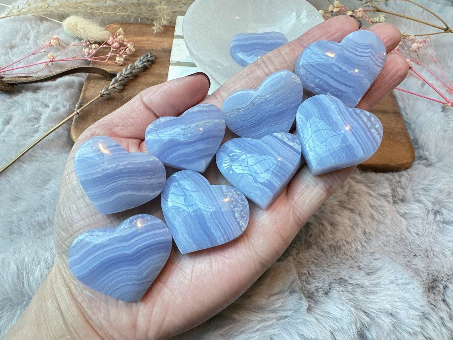 Mini Blue Lace Agate Heart