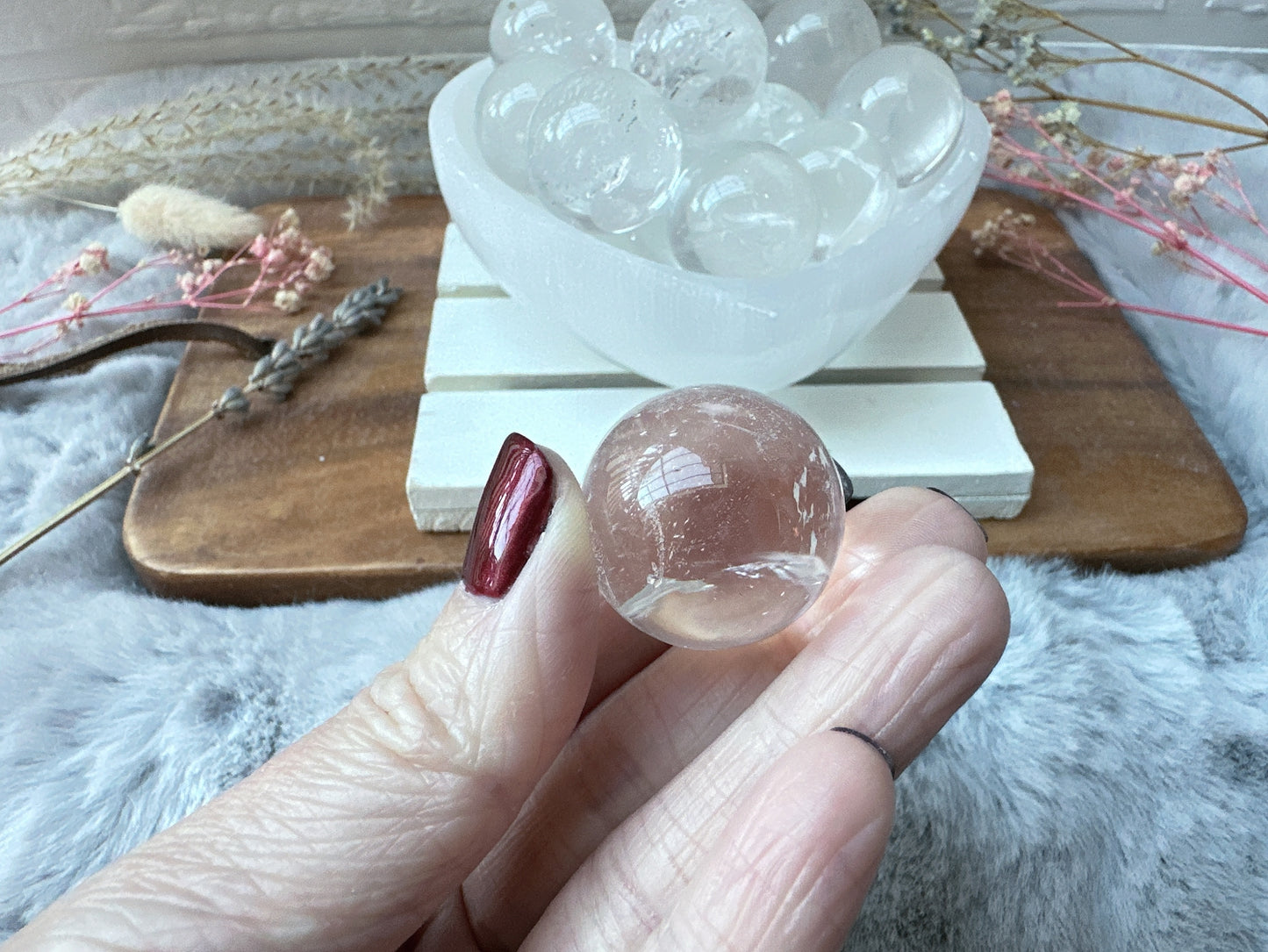 One Mini Clear Quartz Sphere