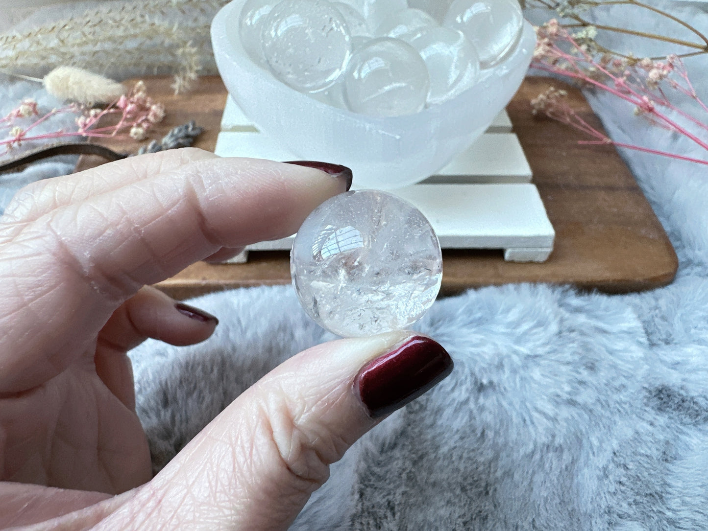 One Mini Clear Quartz Sphere