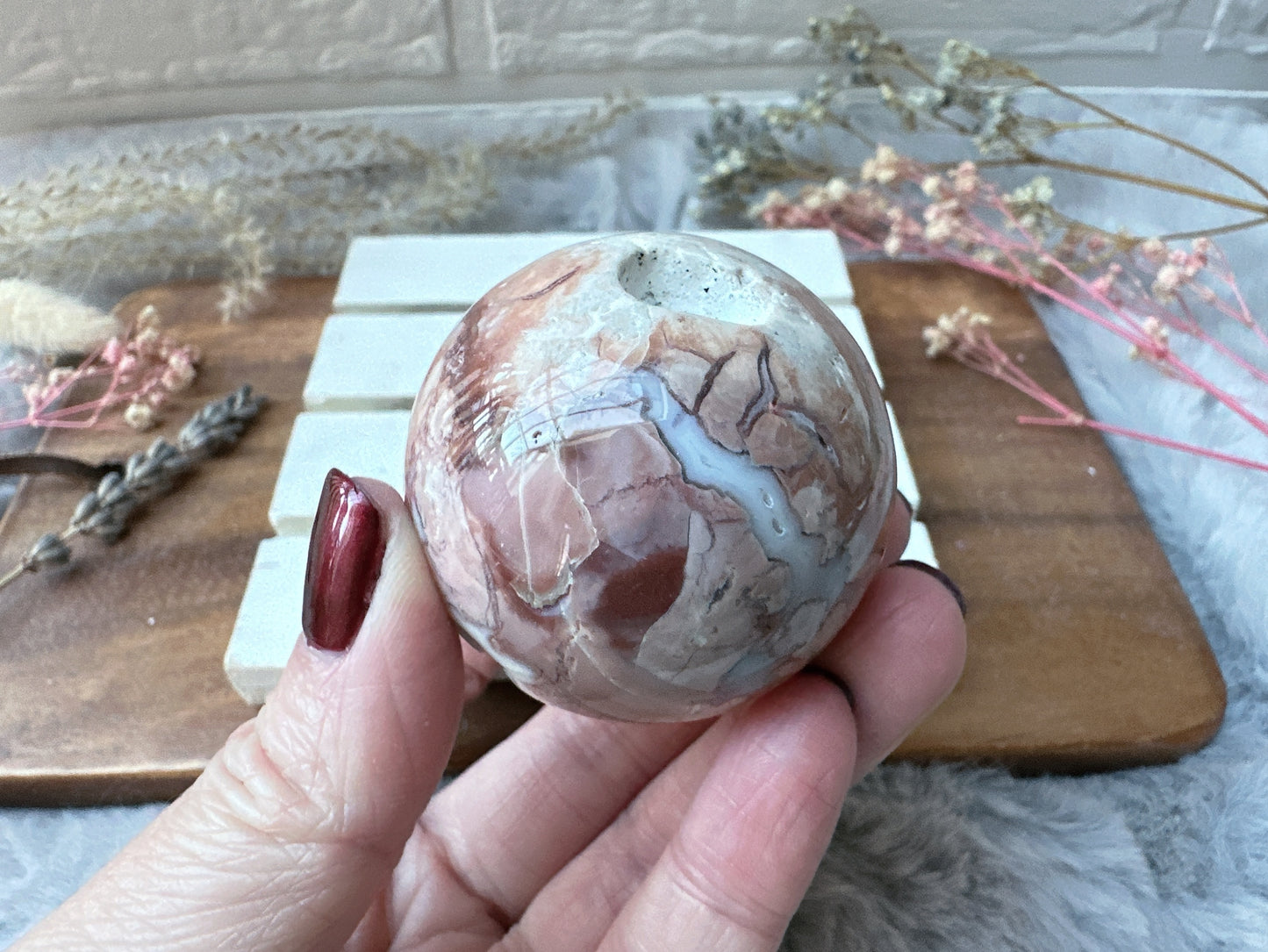 Small Pink Agate Sphere